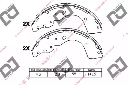 Комлект тормозных накладок DJ PARTS BS1149